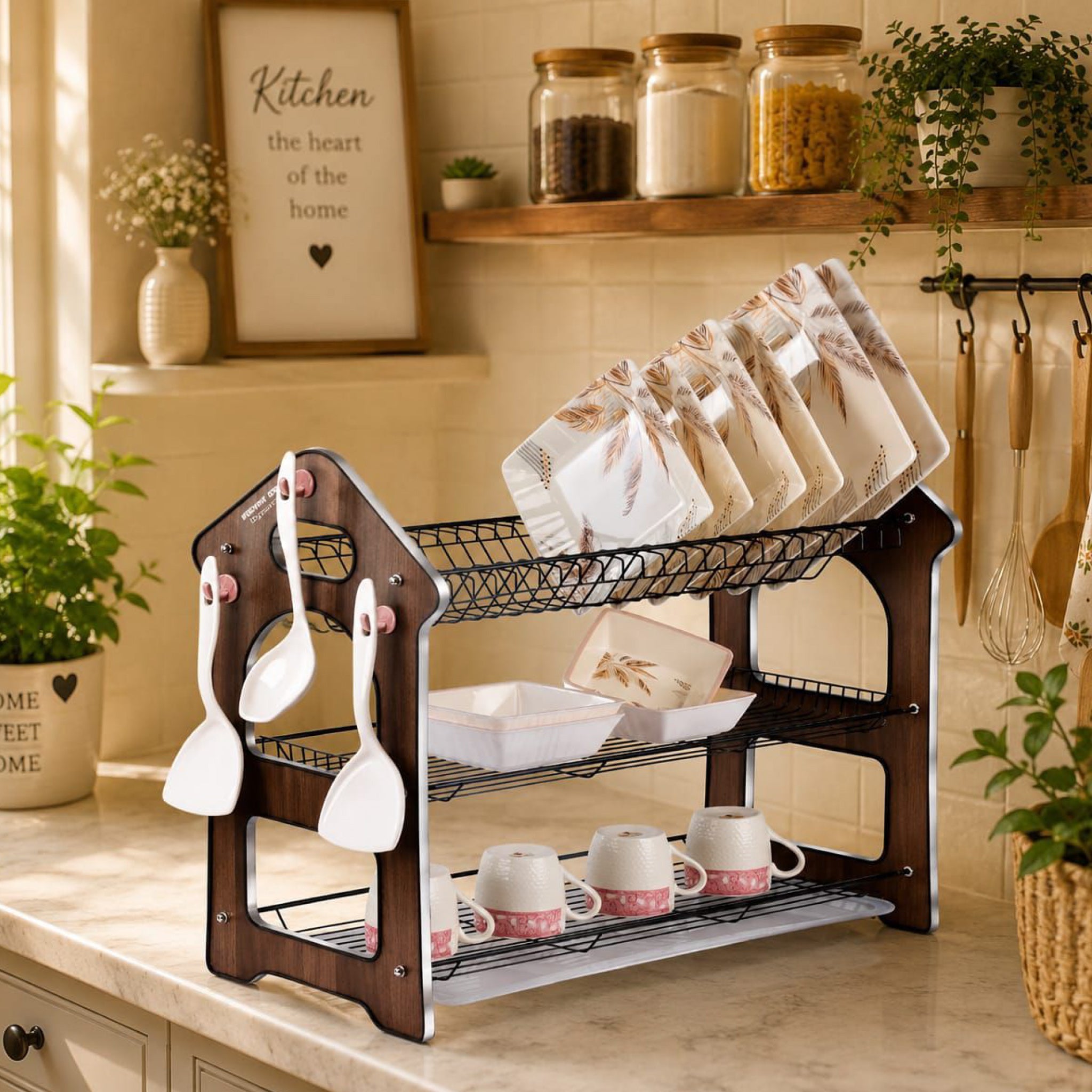 3-Tier Dish Drying Rack: The Smart Kitchen Solution for an Organized Countertop