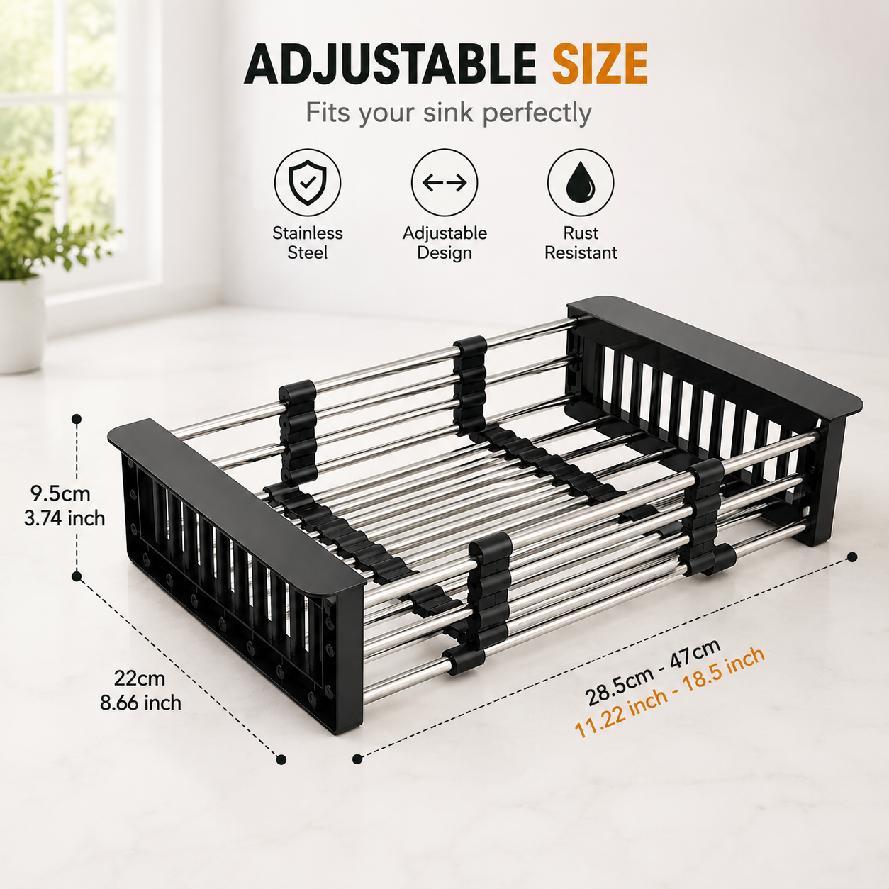 stainless steel sink rack