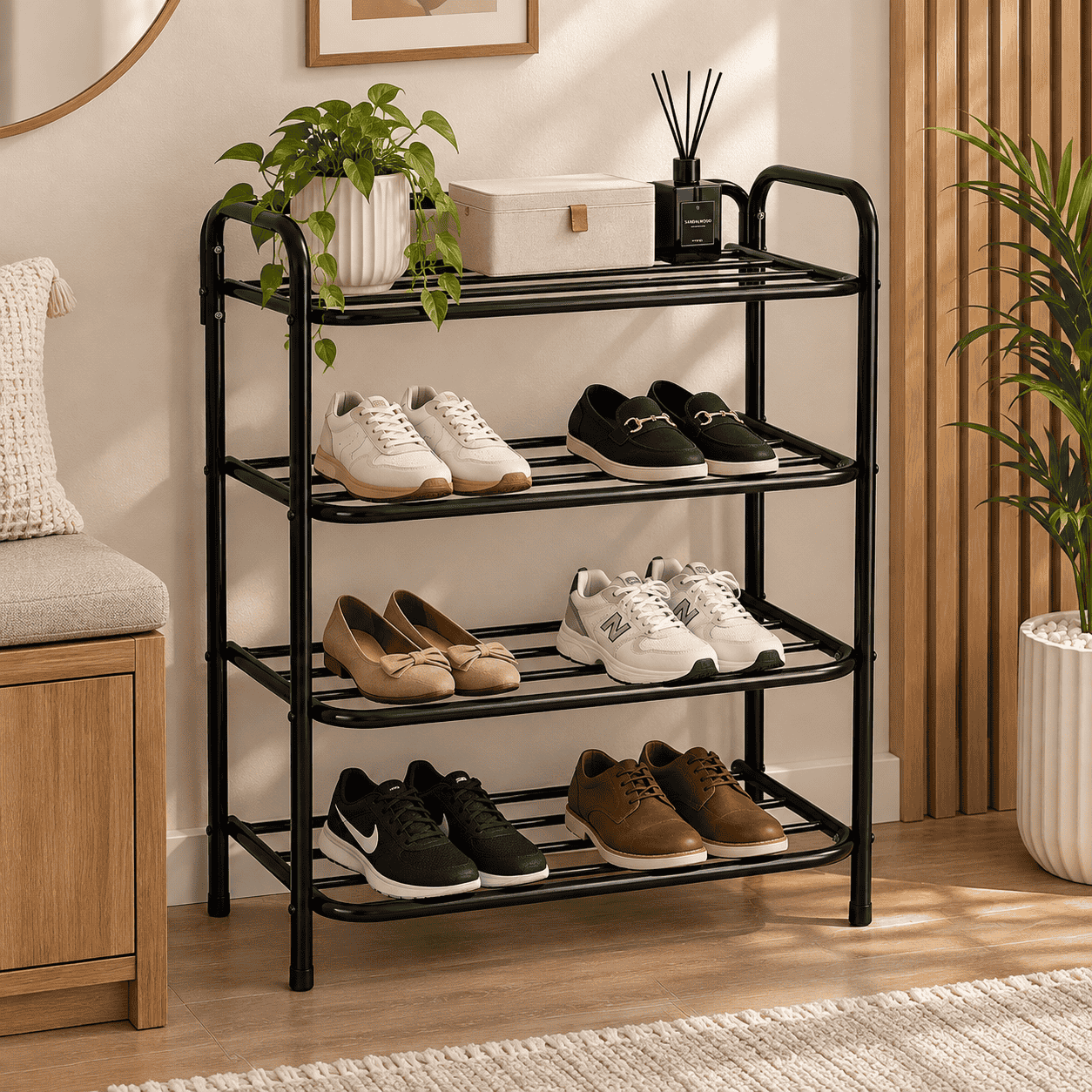 4-Tier Shoe Rack