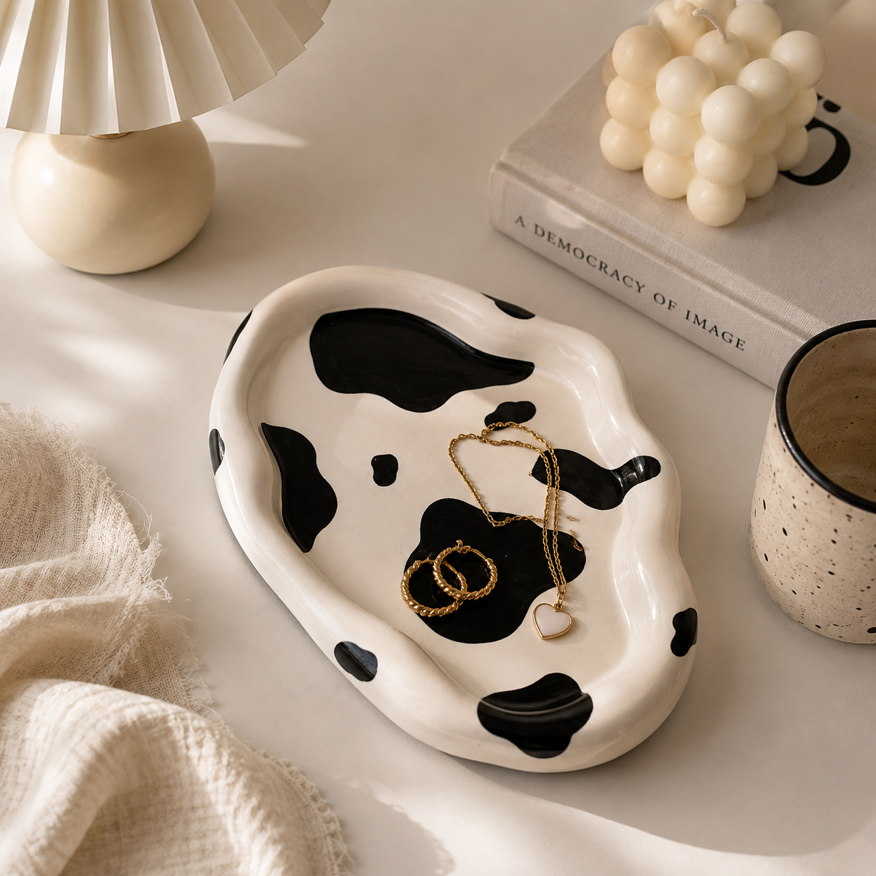 Cow Print Jewelry Tray