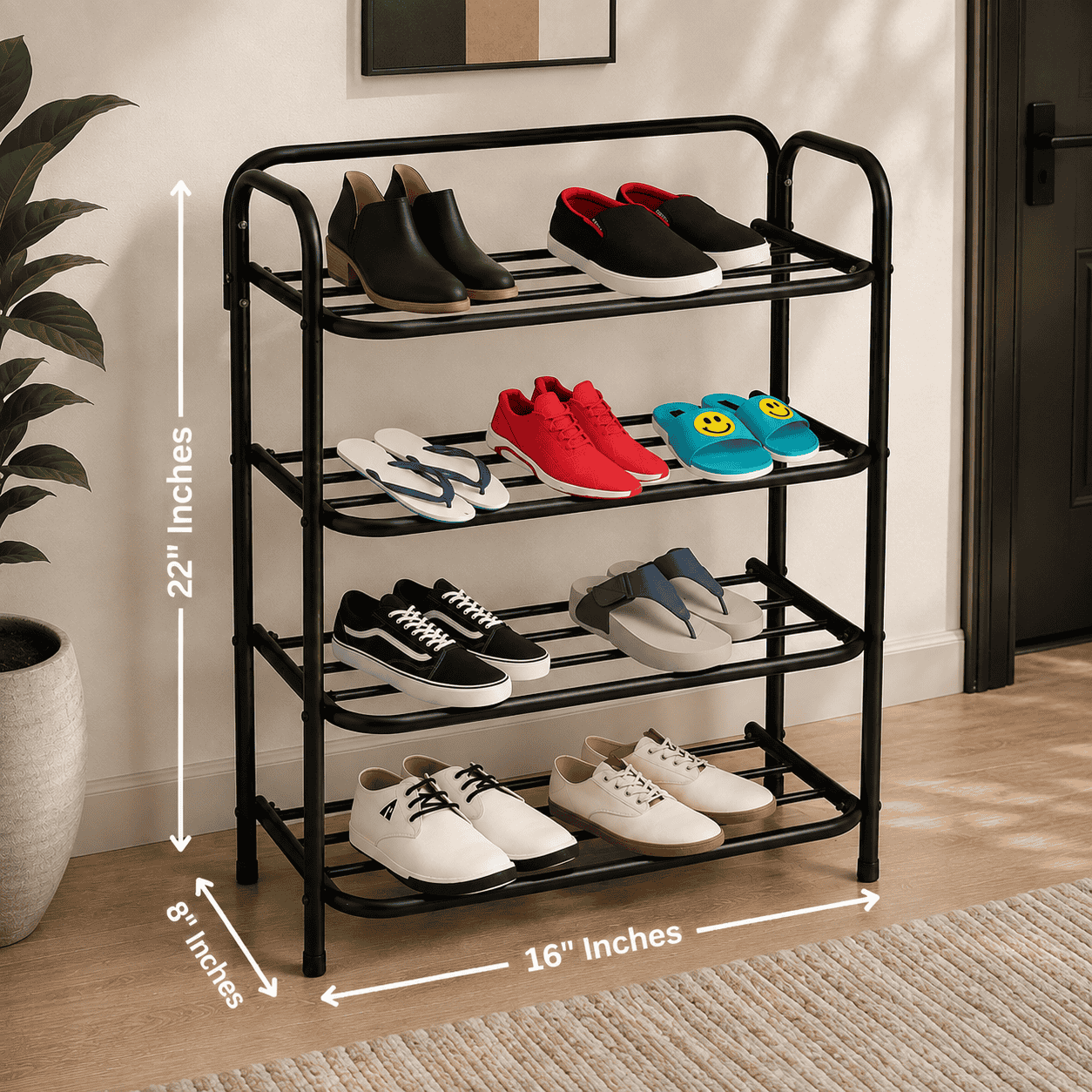 4-Tier Shoe Rack