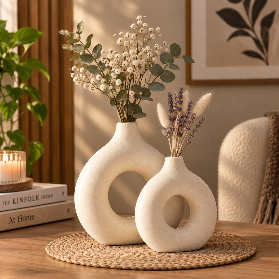 Ceramic Vase Set (Pack of 2)
