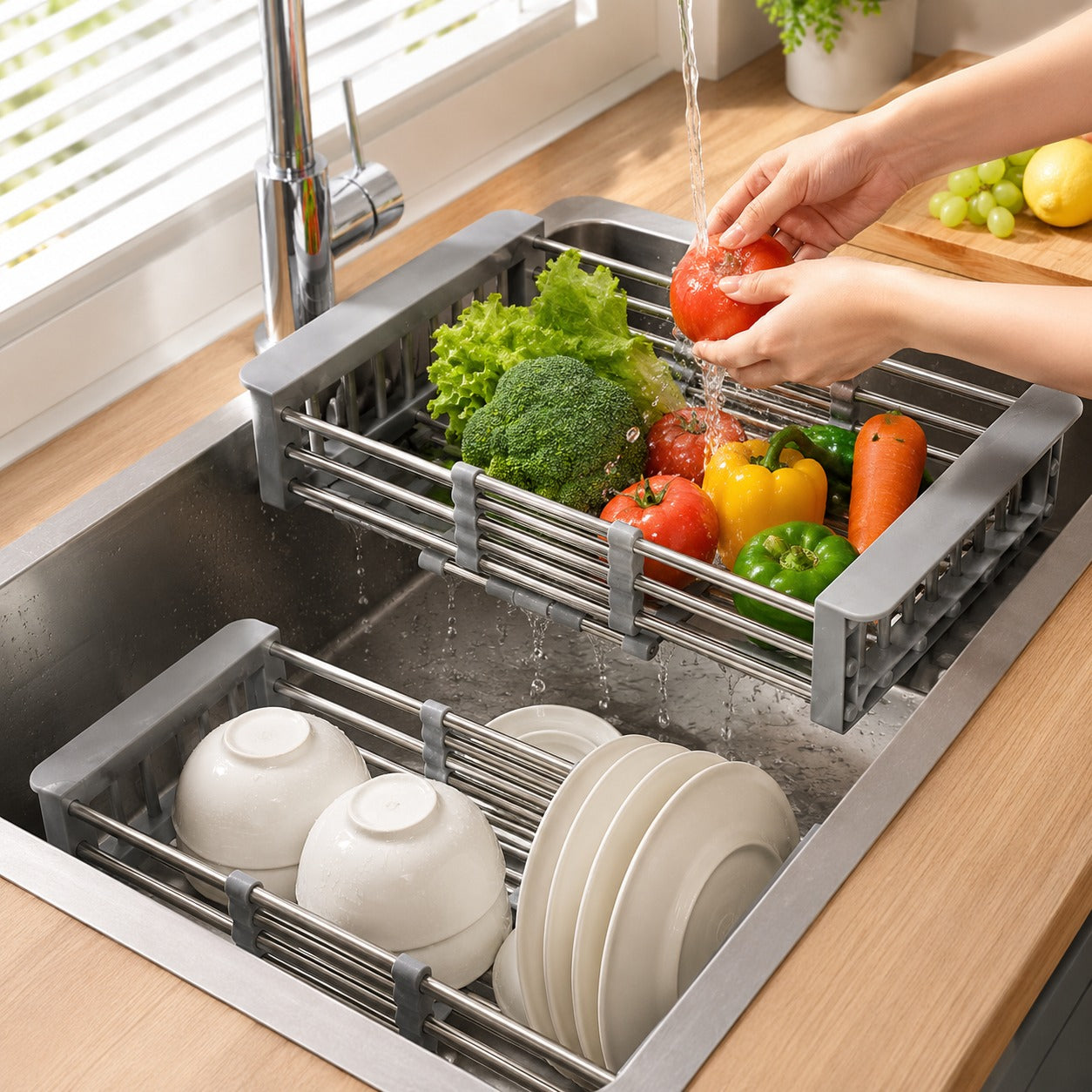 stainless steel sink rack