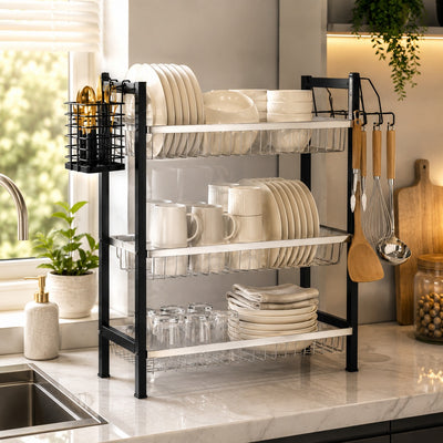 3-Tier Countertop Dish Drying Rack