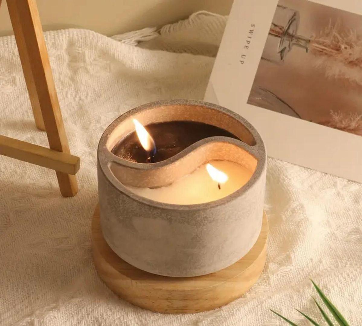 Yin Yang Scented Soy Candle | Handmade Aromatherapy Candle for Home Décor