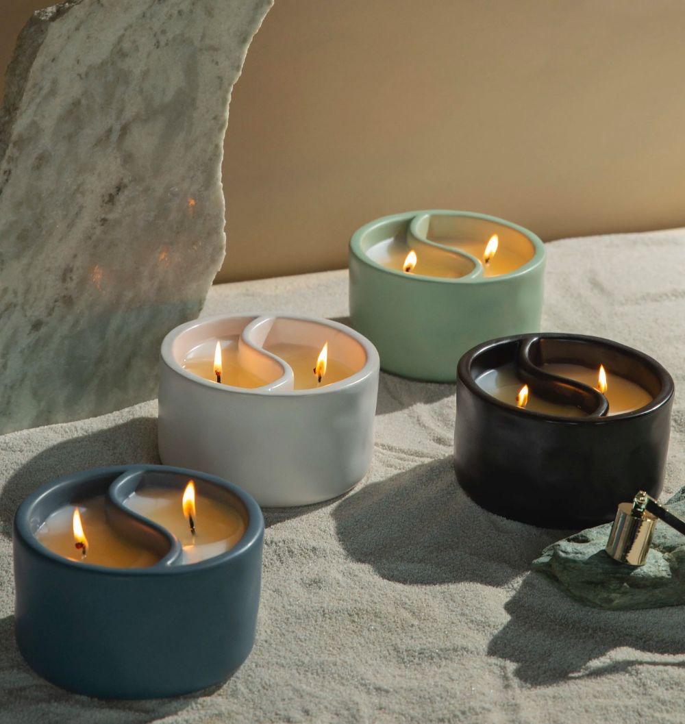 Yin Yang Scented Soy Candle | Handmade Aromatherapy Candle for Home Décor