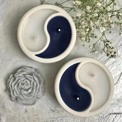 Yin Yang Scented Soy Candle | Handmade Aromatherapy Candle for Home Décor
