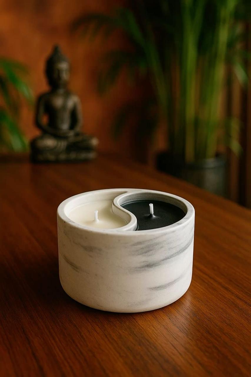 Yin Yang Scented Soy Candle | Handmade Aromatherapy Candle for Home Décor