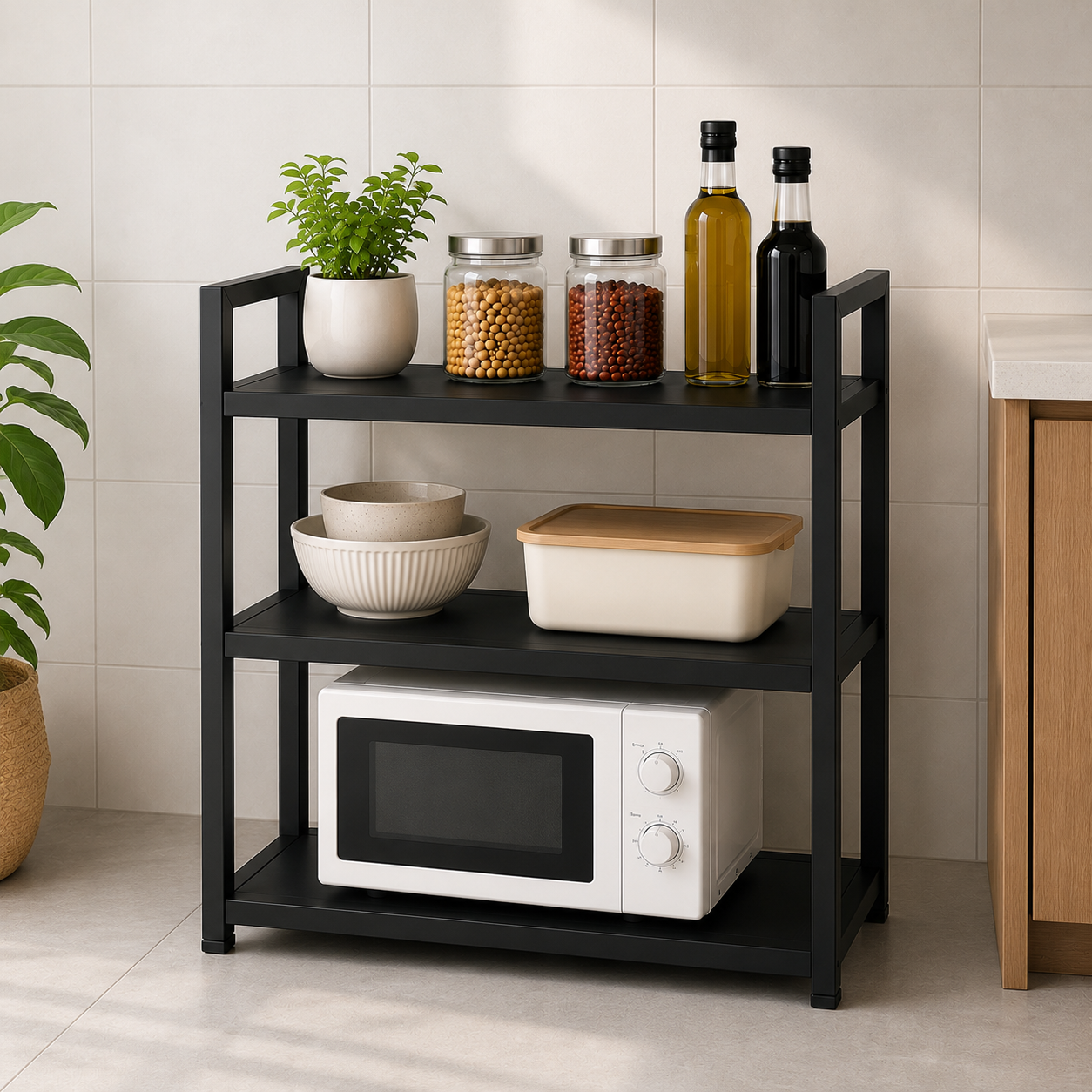 5-Tier Kitchen Counter Shelf & Microwave Stand
