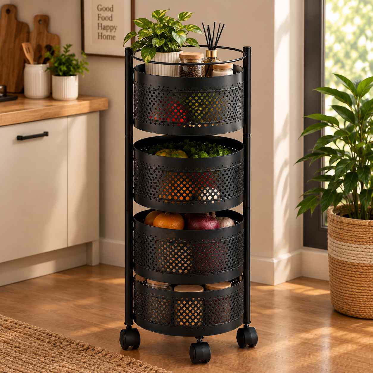 4-Tier Vegetable & Fruit Storage Basket