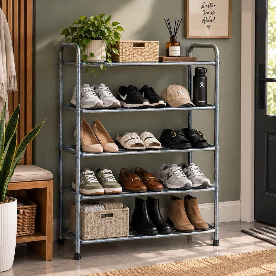 5-Tier Metal Shoe Rack