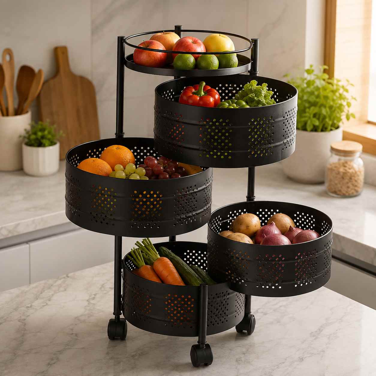 4-Tier Vegetable & Fruit Storage Basket