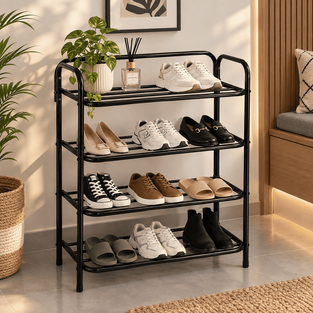 Clothing & Shoe Rack Combo